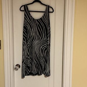 Chic Black and Silver Women's Tunic